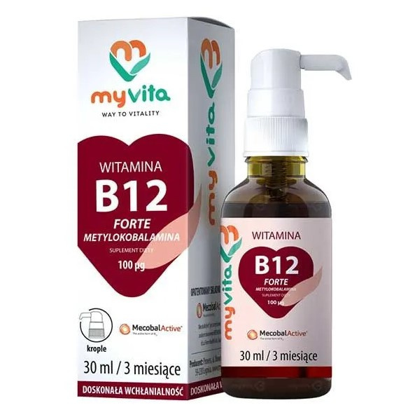 MyVita Witamina B12 Krople 30 Ml | Sklep Witalna Paczka